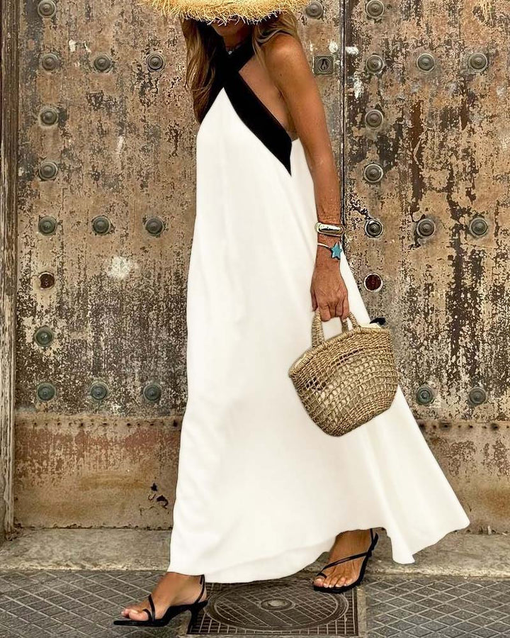 Aria - Classy Cross-Border Ankle-Length Dress